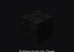Rußgeschwärzte Ziegel im Spiel